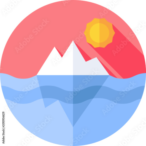Foto Iceberg Arctic Ocean Cold Ice Icon Vector Illustration