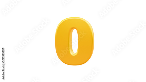 Luxury Gold Metallic Number 0 for Anniversary and Special Events. Realistic 3D Golden Number Zero Isolated on Transparent Background.