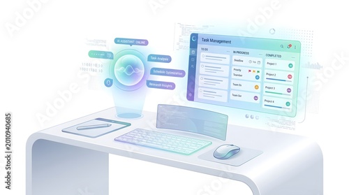 Holographic Desktop Interface with Task Management Application