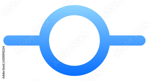 Foto Modern blue git commit icon with vibrant gradient stroke for programming status