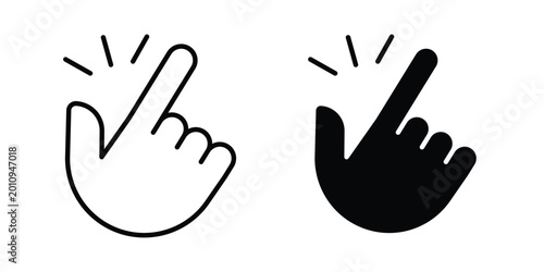 Fotografía Easy icon vector glyph and thin stroke collection