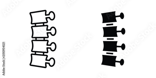 Photos Spine icon vector glyph and thin stroke collection