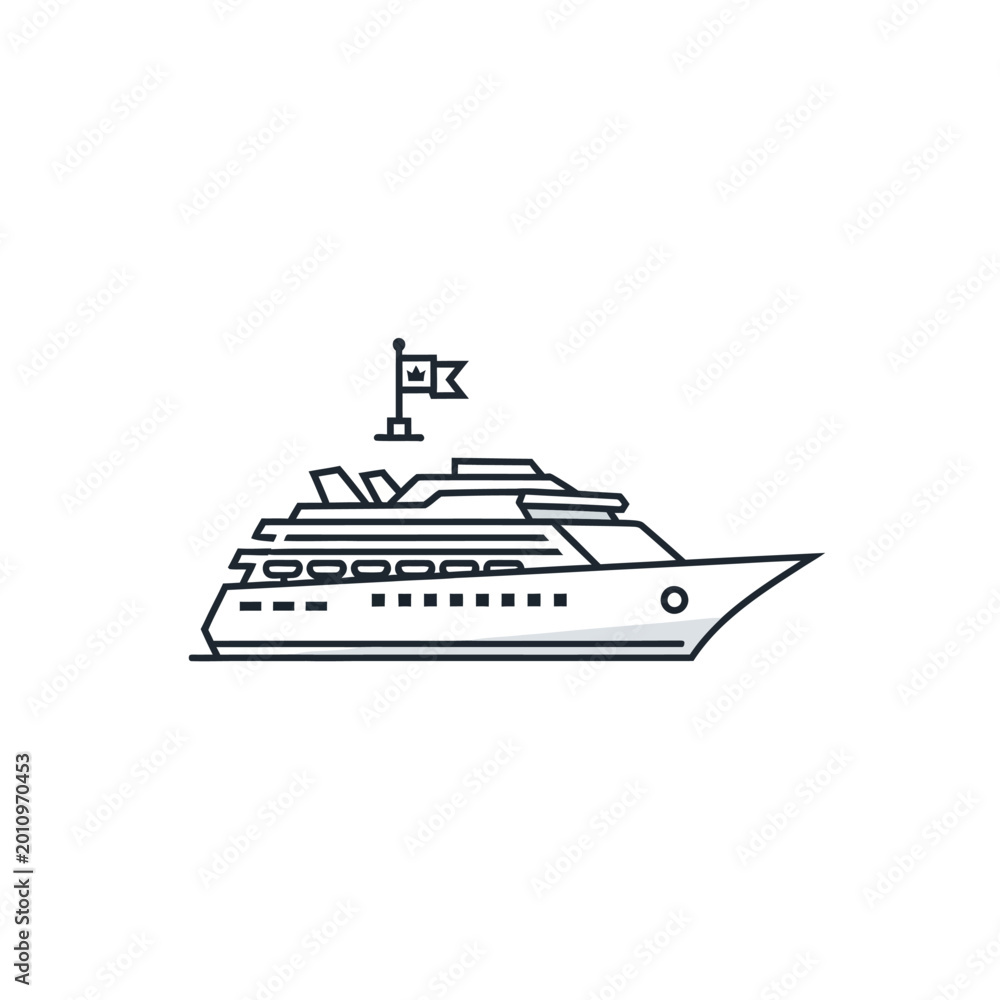 Fototapeta premium Large Luxury Cruise Ship Vessel.