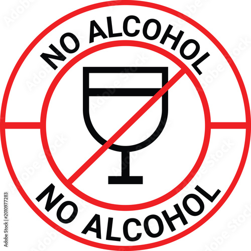 no alcohol sign vector