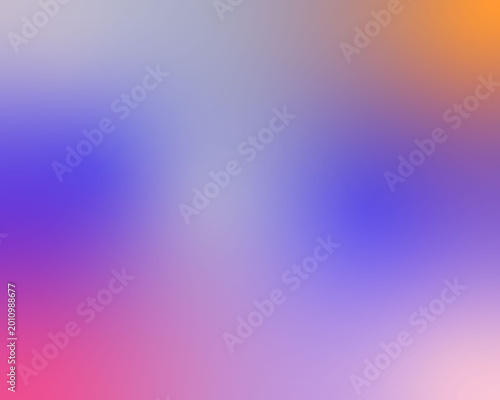 Abstract Soft Gradient Background with Vibrant Purple, Blue and Orange Colors