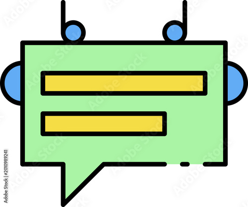 Modern design vector illustration of a speech bubble representing digital communication, online messaging, and interactive chat functionalities with notification elements