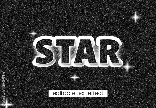 Sparkling Star Glitter Text Effect