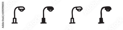 Canvastavla Urban Street Lamp and Lantern Icon Set