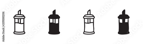 Bild auf Leinwand Set of four sugar dispenser icons in different styles