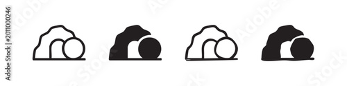 Foto Set of four Easter tomb icons in different styles