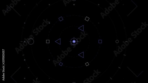 Abstract Futuristic HUD Interface Animation 4K