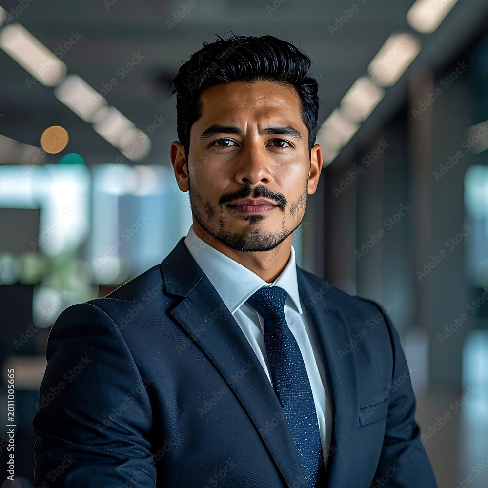 Fototapeta premium Confident young professional man in suit.