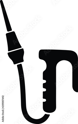 Photos Silhouette design of a professional dental or medical scaler tool vector