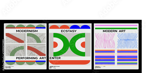 Foto modernist art exhibition poster series high quality professional