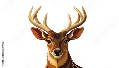 Tableau sur toile Mule deer clipart vector illustration