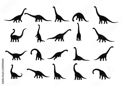 Foto Dinosaur and Jurassic monster icons