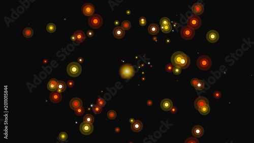 Abstract Energy Text with Glowing Circular Particle Animation 4K