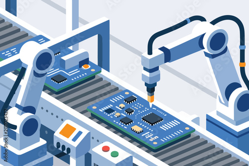фотографія Technology Processor Manufacturing Factory Vector Illustration Creative Design T