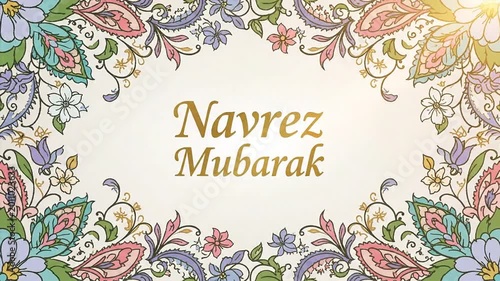 Navrez Mubarak Celebration with Elegant Floral Frame Design.