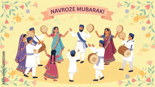 Navroze Mubarak Celebration with Traditional Music and Dance.