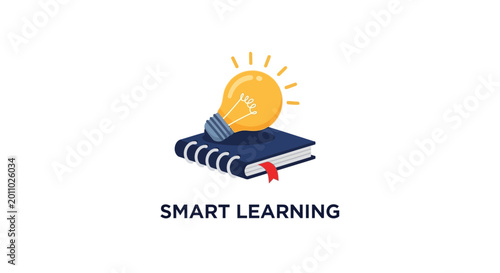 Smart learning education logo concept.