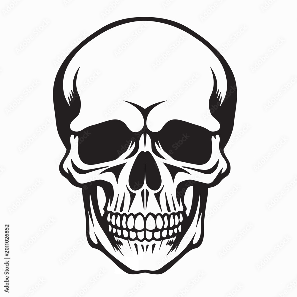 Obraz premium Human Skull Flat Vector Pack For Medical And Anatomy Infographic