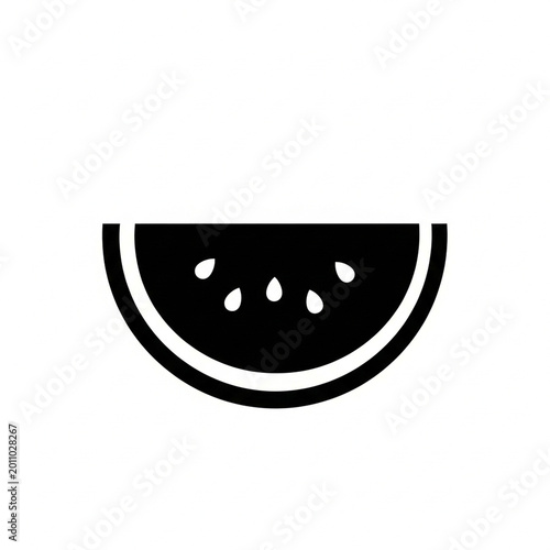 Watermelon Slice Icon for Summer and Food Design