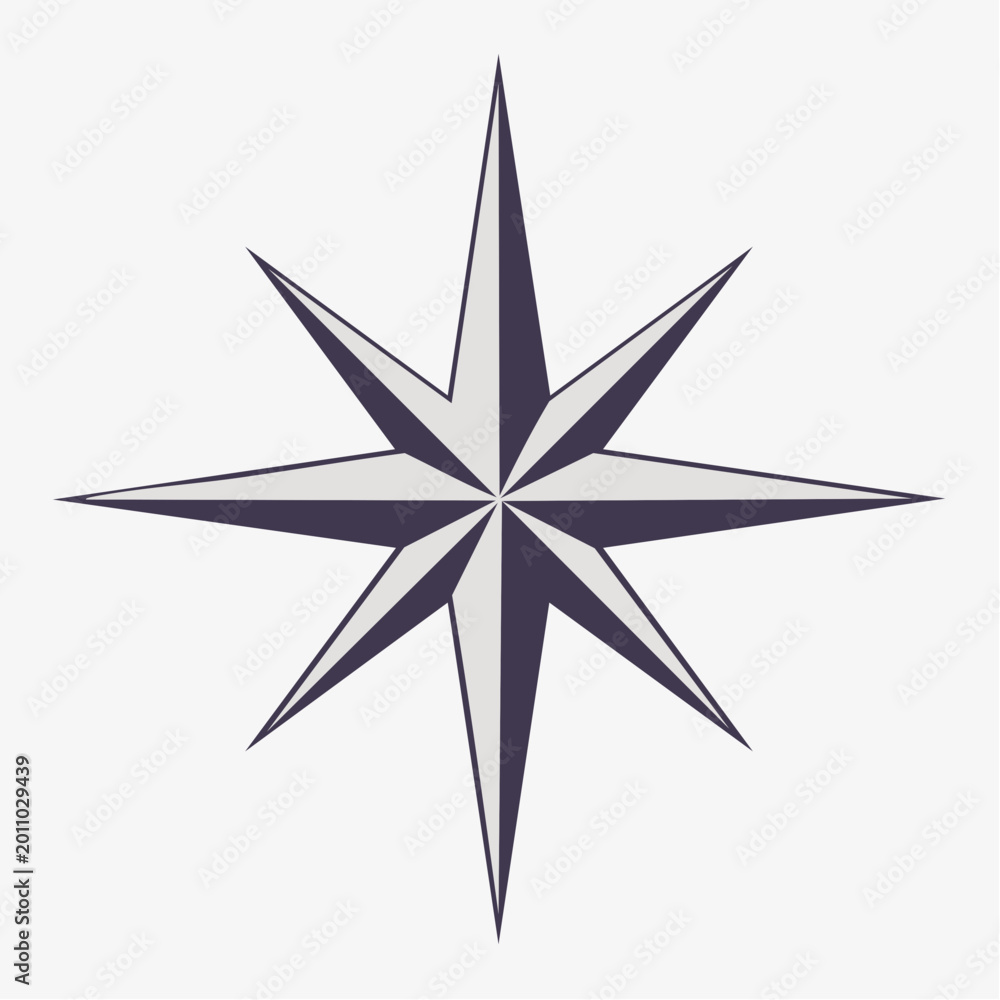 Obraz premium Compass Rose Starburst Graphic