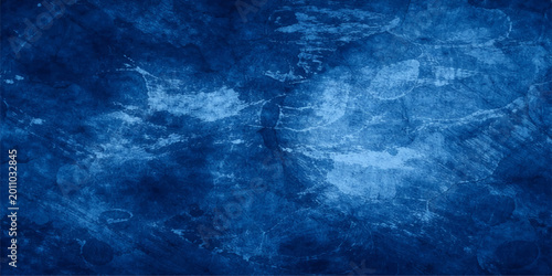 Slika na platnu A blue abstract grunge background captures the textured motion of clear aqua wav