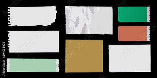 Cuadro en lienzo set of ticket stubs and paper scraps in various colors