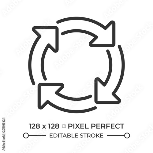 Cuadro en lienzo Process pixel perfect line icon