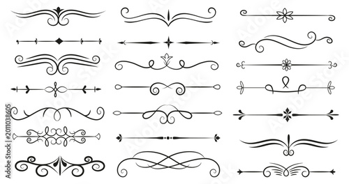 Tableau sur toile Hand Drawn decorative divider elements