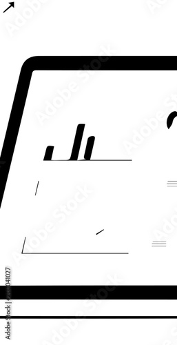 Abstract Digital Data Frame with Arrow Vector