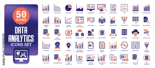 Fotografia Data Analytics Icons Collection