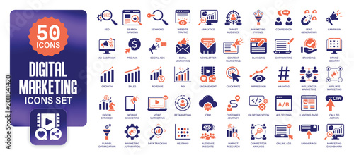 Foto Digital Marketing Icons Collection