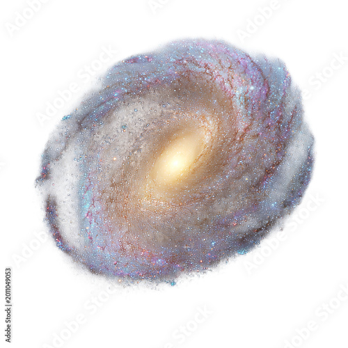 Spiral Galaxy Outer Space Glowing Center Isolated Photo