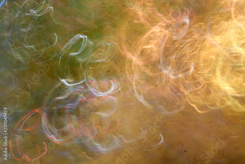 фотографія Impressionist autumn colors abstract created by intentional camera movement