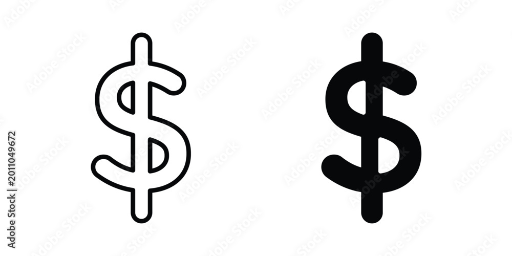 Obraz premium American dollar icon vector design and illustration.