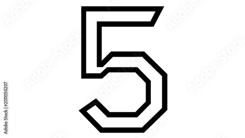A clean, modern numeric digit vector icon illustration featuring a bold numerical symbol designed with flat scalable aesthetics for professional educational and graphic design resource projects.