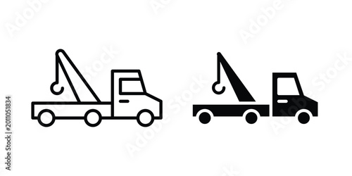 Foto Car crane icon vector design and illustration.