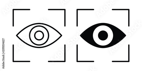 Eye tracking icon vector design and illustration.