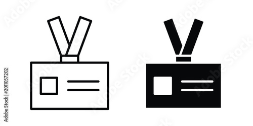Photos Lanyard icon vector design and illustration.