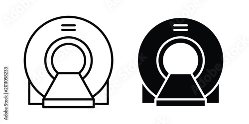 Tableau sur toile MRI scanner icon vector design and illustration.