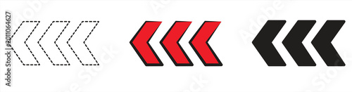 Stylish sliding arrow symbol, suitable for websites, logos, apps, templates, and UI designs. Vector illustration.

