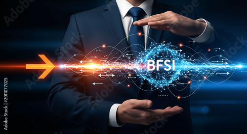 BFSI Digital Transformation and Financial Technology Services Concept