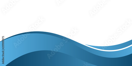 Obraz na plátne Blue curve line vector background overlap layer paper on white space for text an