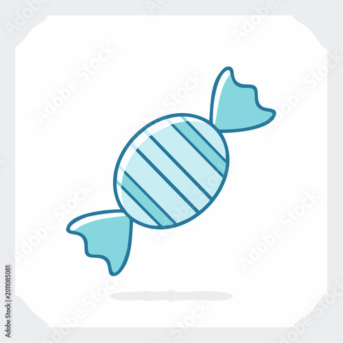 Blue Wrapped Candy Icon