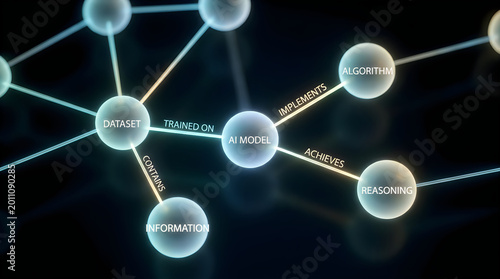 Artificial intelligence model training dataset and reasoning node map