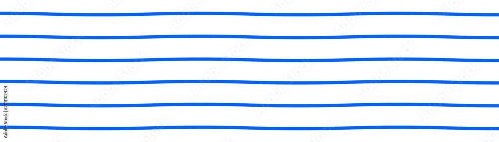 Fototapeta premium Seamless watercolor wave pattern with flowing blue lines. Summer beach background featuring wavy brush strokes and nautical stripes for coastal designs.