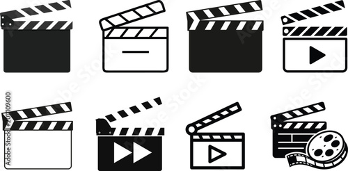Photos Cartoon regisseur film take board or cinema clapper